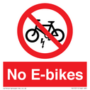 No E-bikes with symbol Text: 